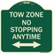 Signmission No Stopping Anytime W/ Bi-Directional Arrow Heavy-Gauge Aluminum Sign, 18" x 18", G-1818-23579 A-DES-G-1818-23579 - alternate 1
